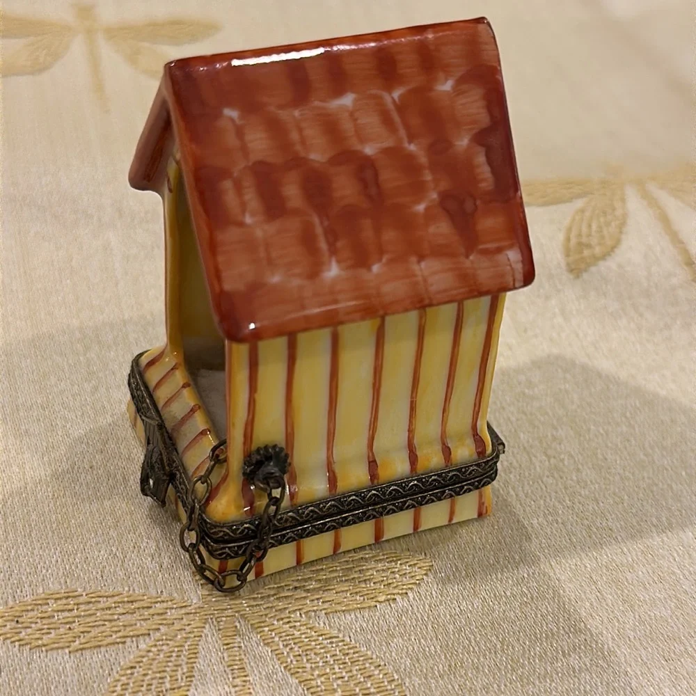 Limoges France Porcelain Dog Puppy Dalmation Doghouse Pierre Arguie Trinket Box. - Picture 4 of 11